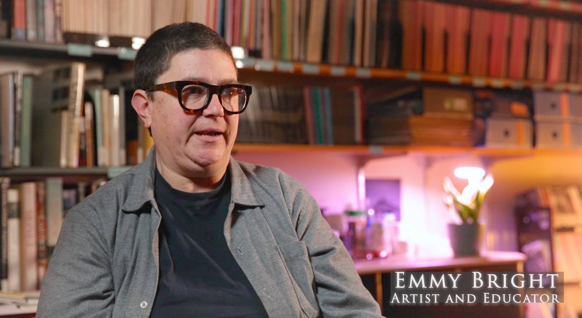 Emmy Bright in an interview about her artworks.
